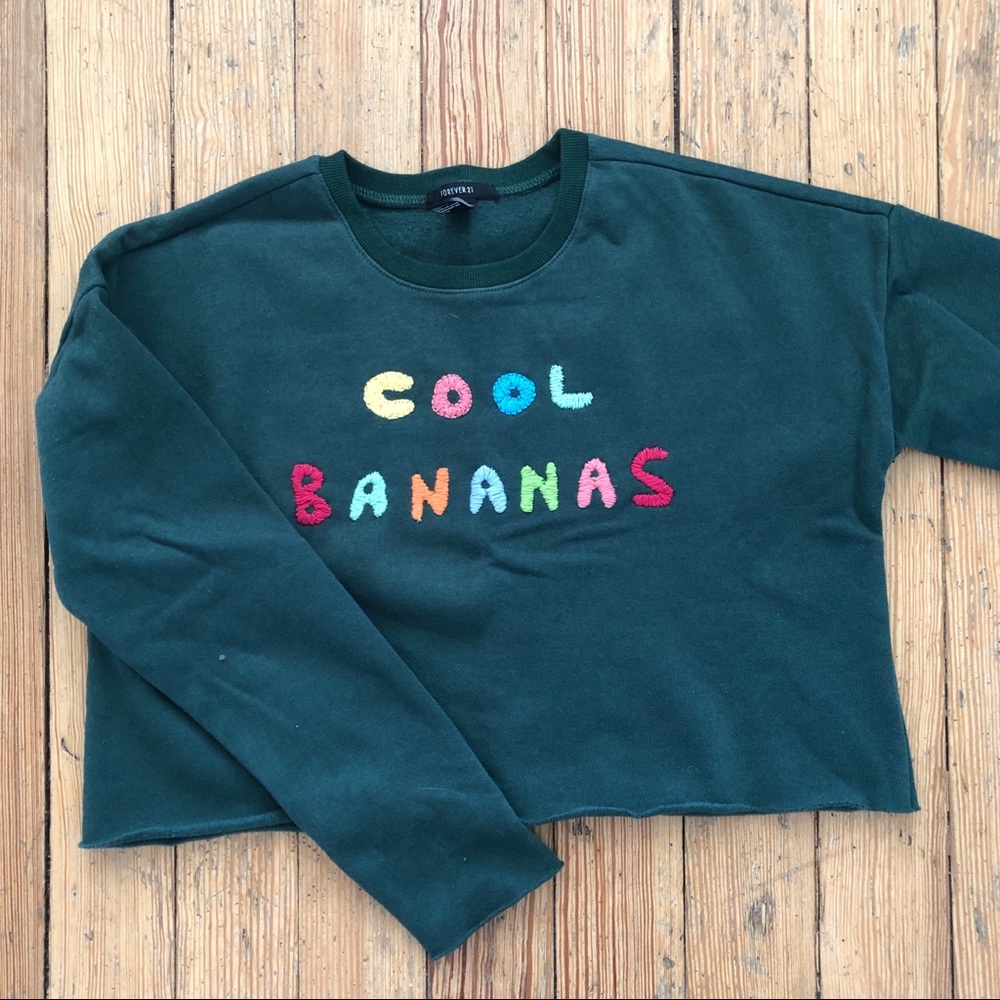 Bananas cropped sweatshirt